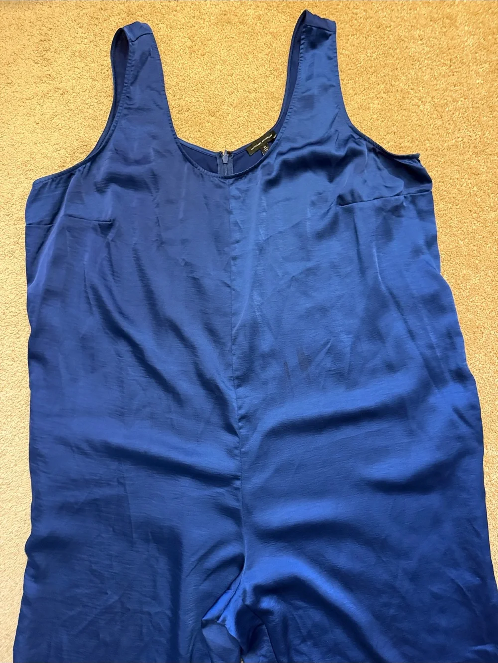 Universal Standard Satin Scoop Neck Jumsuit in Royal Blue Size 18/20 - Picture 3 of 11